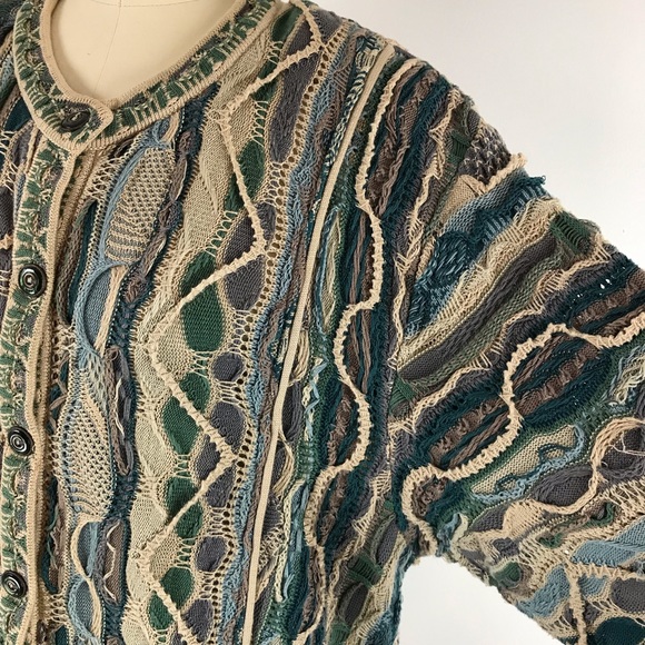 Vtg. 90’s Coogi Button Up Cardigan Sweater Sz. M - Picture 4 of 8
